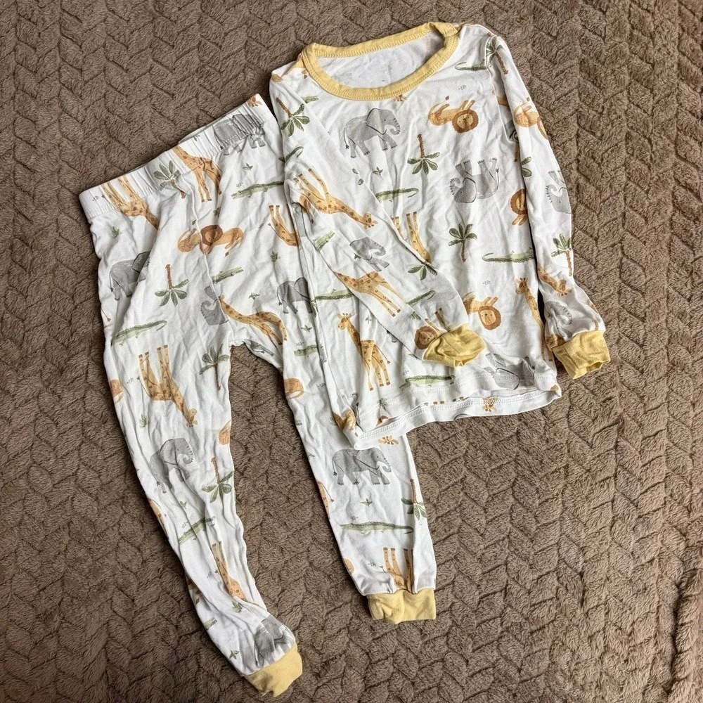 Milkberry Pajamas Safari Animals Pajama Set 24M Bamboo Viscose Soft Sleepwear